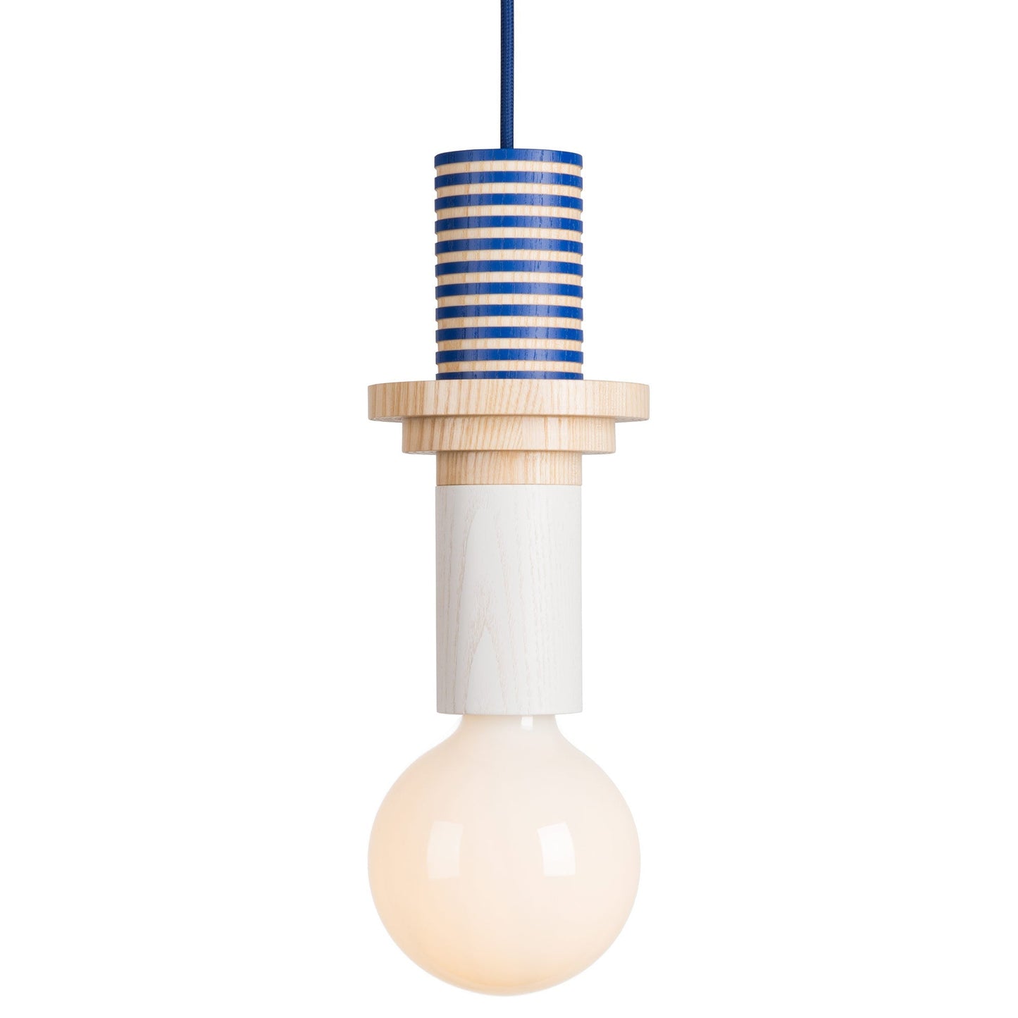Vibrant Block Pendant Lamp - Colorful Wooden Design with Adjustable Cord for Modern Interiors 1