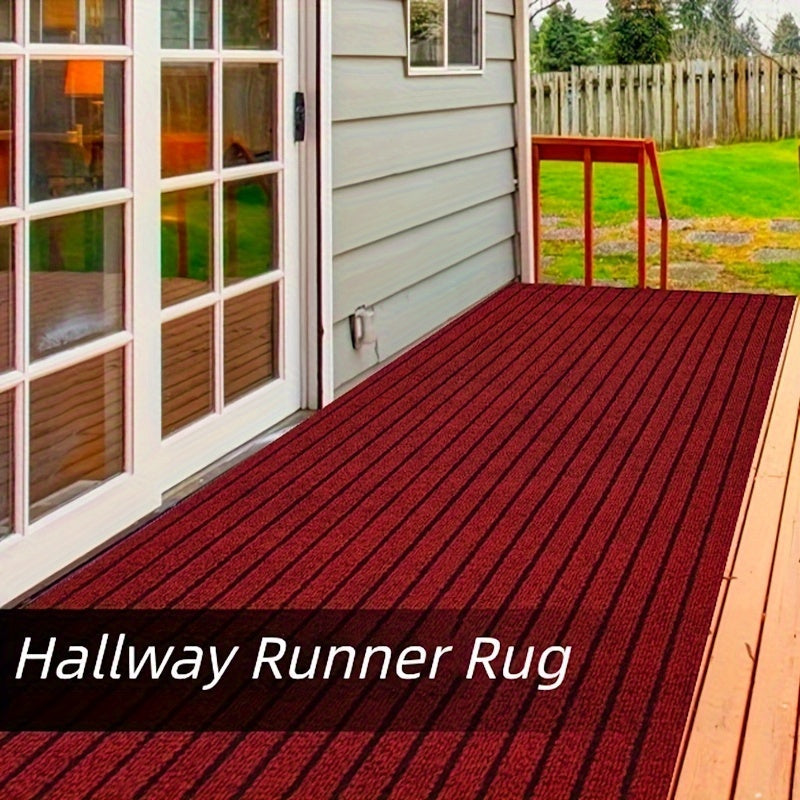Stripe-Patterned Hallway Runner Rug - Non-Slip, Durable Design for Safety and Style 14