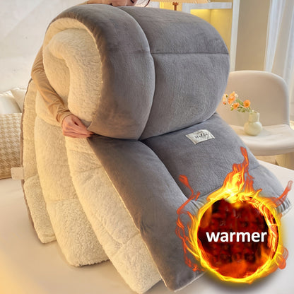 Cozy Lodge Sherpa Fleece Duvet - Double-Sided Warm Bedding for Ultimate Comfort 11