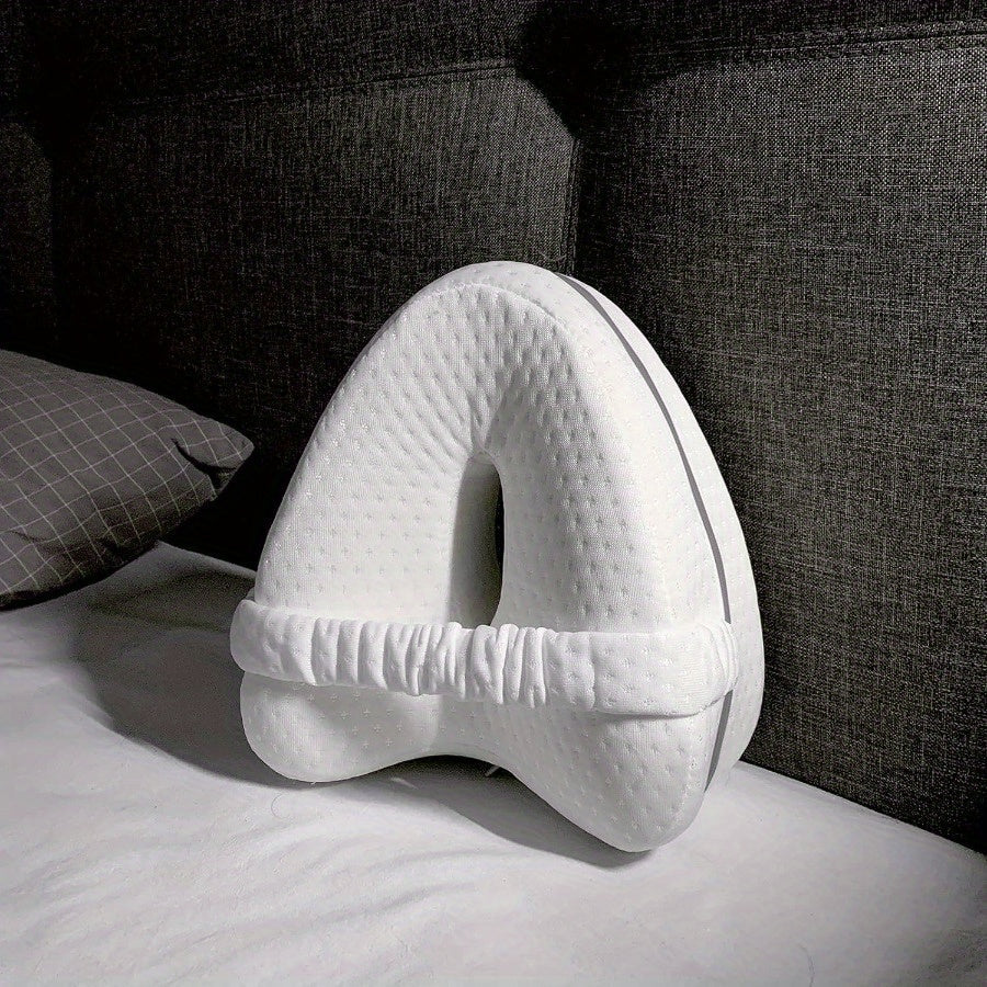 ComfortAlign Knee Pillow for Side Sleepers with Memory Foam – Adjustable Support for Pain Relief and Spinal Alignment 4