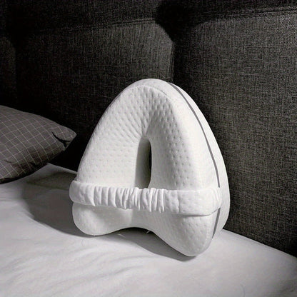 ComfortAlign Knee Pillow for Side Sleepers with Memory Foam – Adjustable Support for Pain Relief and Spinal Alignment 4