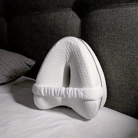 ComfortAlign Knee Pillow for Side Sleepers with Memory Foam – Adjustable Support for Pain Relief and Spinal Alignment 4