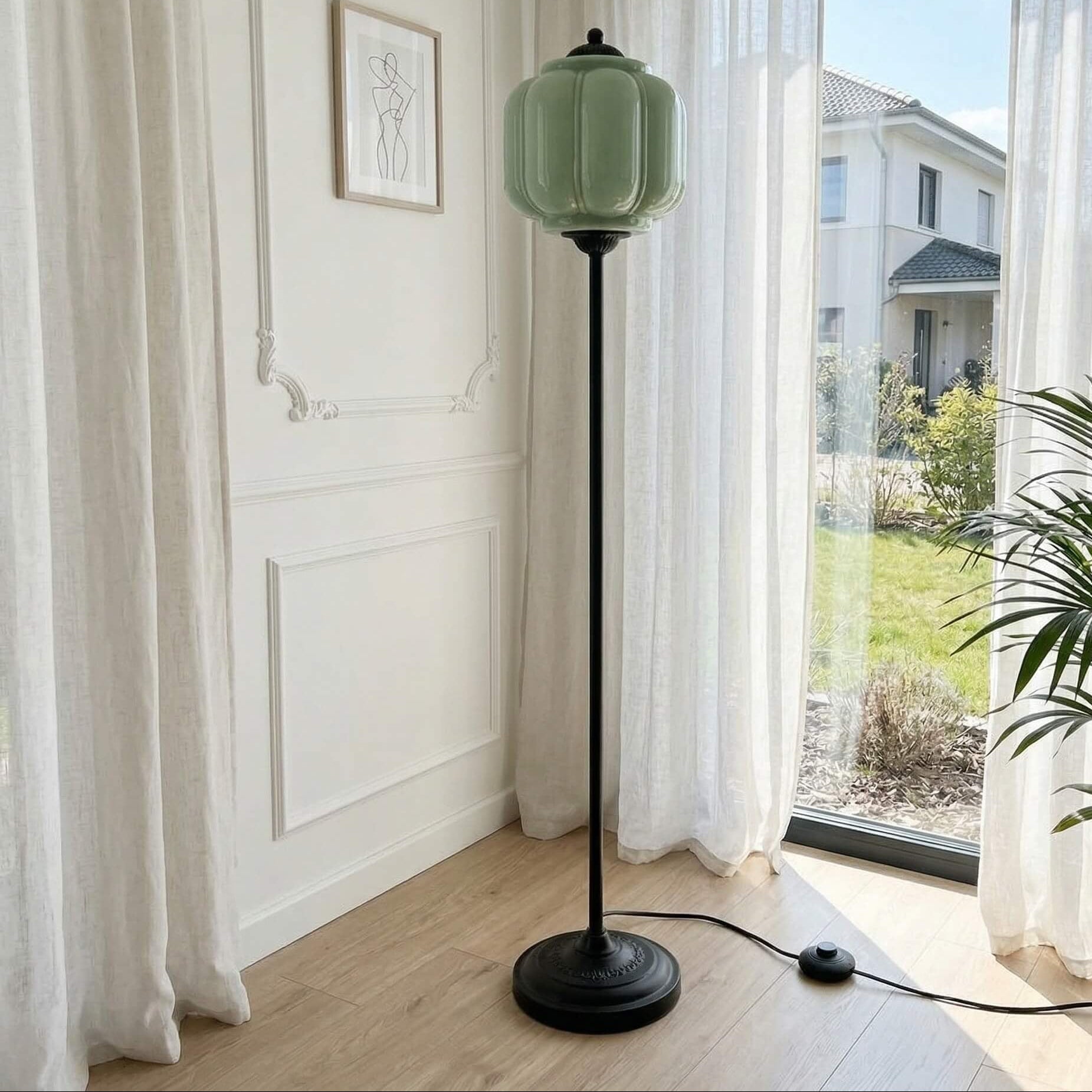 Eloise Collection | Floor Lamp with Unique Retro Glass Design - Stylish Lighting for Living Rooms 58