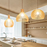 Bamboo Pendant Lamp - Asian Style Hanging Light with Elegant Design for Cozy Atmosphere 7