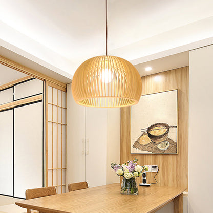 Bamboo Pendant Lamp - Asian Style Hanging Light with Elegant Design for Cozy Atmosphere 16