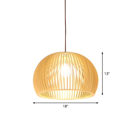Bamboo Pendant Lamp - Asian Style Hanging Light with Elegant Design for Cozy Atmosphere 9