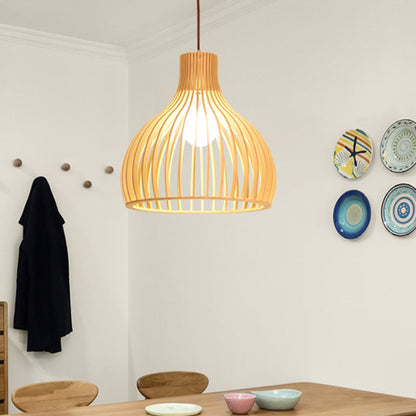 Bamboo Pendant Lamp - Asian Style Hanging Light with Elegant Design for Cozy Atmosphere 3