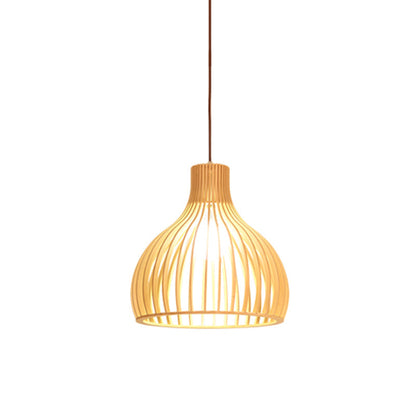 Bamboo Pendant Lamp - Asian Style Hanging Light with Elegant Design for Cozy Atmosphere 20
