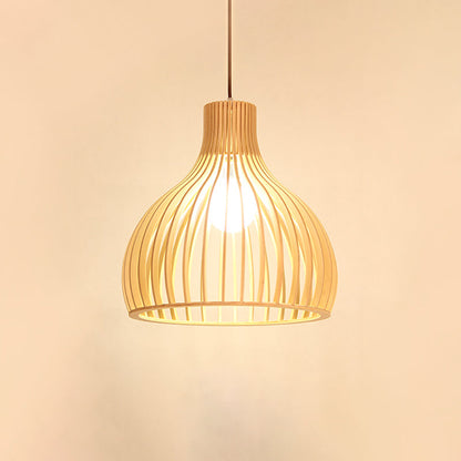 Bamboo Pendant Lamp - Asian Style Hanging Light with Elegant Design for Cozy Atmosphere 22