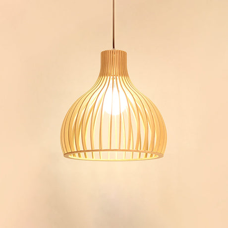Bamboo Pendant Lamp - Asian Style Hanging Light with Elegant Design for Cozy Atmosphere 22