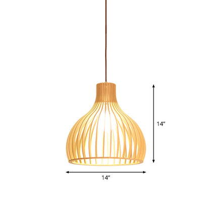 Bamboo Pendant Lamp - Asian Style Hanging Light with Elegant Design for Cozy Atmosphere 24