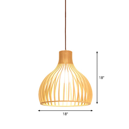 Bamboo Pendant Lamp - Asian Style Hanging Light with Elegant Design for Cozy Atmosphere 13