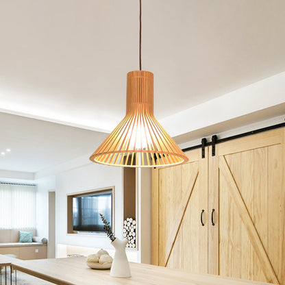 Bamboo Pendant Lamp - Asian Style Hanging Light with Elegant Design for Cozy Atmosphere 4