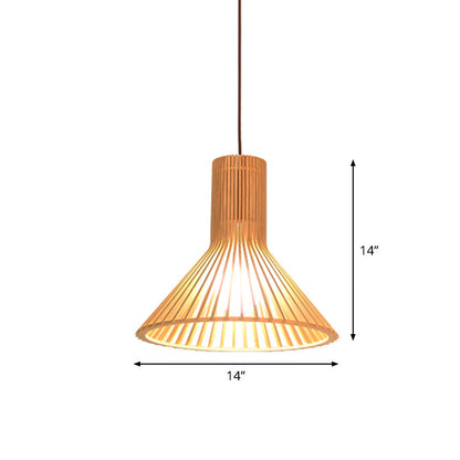 Bamboo Pendant Lamp - Asian Style Hanging Light with Elegant Design for Cozy Atmosphere 21