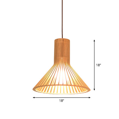 Bamboo Pendant Lamp - Asian Style Hanging Light with Elegant Design for Cozy Atmosphere 8