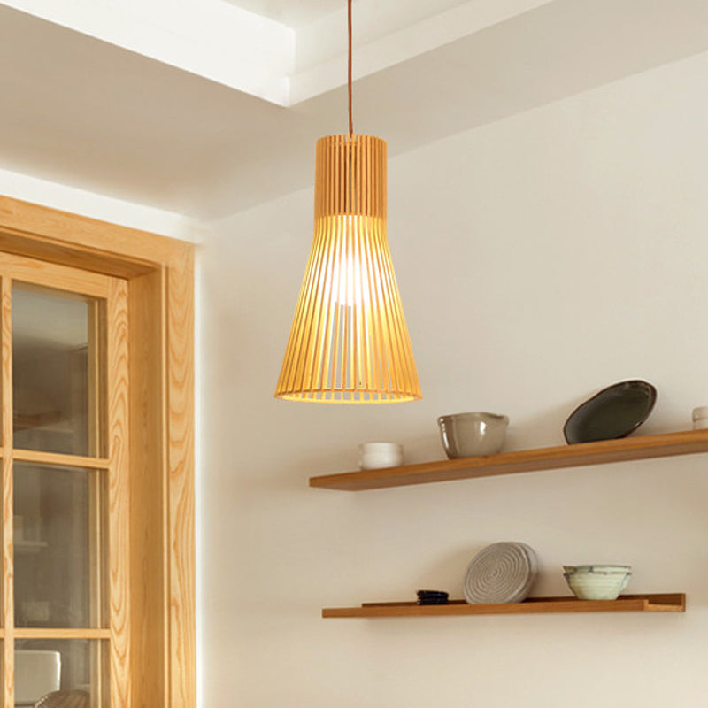 Bamboo Pendant Lamp - Asian Style Hanging Light with Elegant Design for Cozy Atmosphere 2