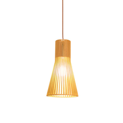 Bamboo Pendant Lamp - Asian Style Hanging Light with Elegant Design for Cozy Atmosphere 17