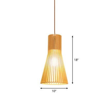 Bamboo Pendant Lamp - Asian Style Hanging Light with Elegant Design for Cozy Atmosphere 18
