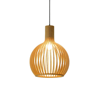 Bamboo Pendant Lamp - Asian Style Hanging Light with Elegant Design for Cozy Atmosphere 5
