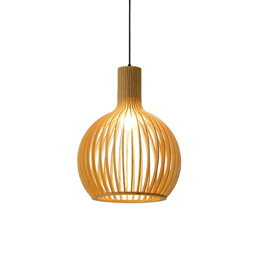 Bamboo Pendant Lamp - Asian Style Hanging Light with Elegant Design for Cozy Atmosphere 5