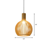 Bamboo Pendant Lamp - Asian Style Hanging Light with Elegant Design for Cozy Atmosphere 14