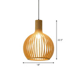 Bamboo Pendant Lamp - Asian Style Hanging Light with Elegant Design for Cozy Atmosphere 23
