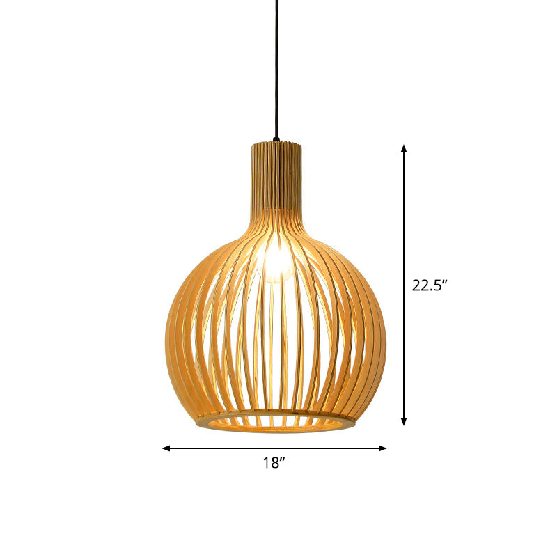 Bamboo Pendant Lamp - Asian Style Hanging Light with Elegant Design for Cozy Atmosphere 23