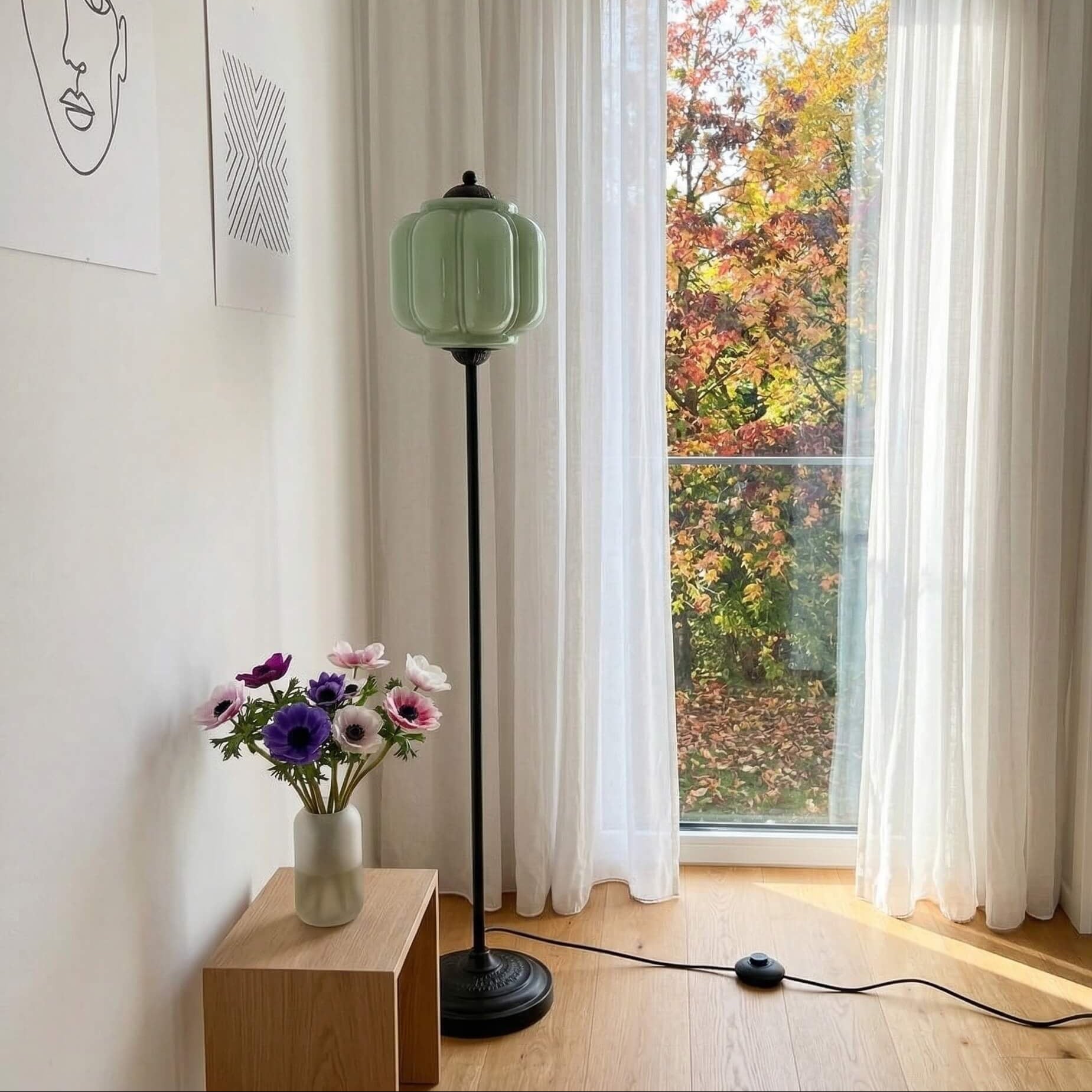 Eloise Collection | Floor Lamp with Unique Retro Glass Design - Stylish Lighting for Living Rooms 59