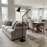 Industrial Adjustable Black Floor Lamp with Modern Design – Stylish Lighting Solution for Living Room 4