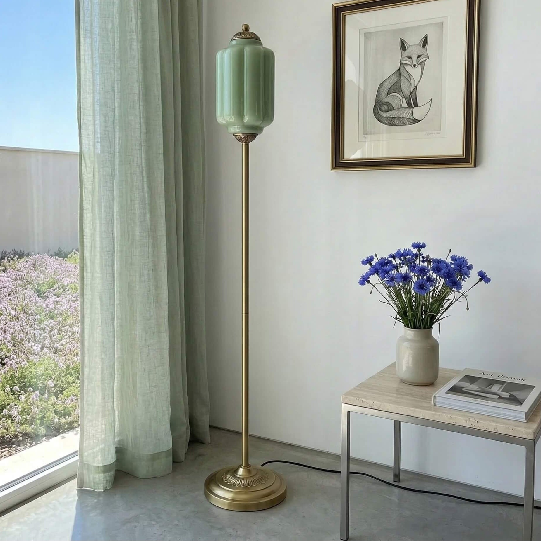 Eloise Collection | Floor Lamp with Unique Retro Glass Design - Stylish Lighting for Living Rooms 45