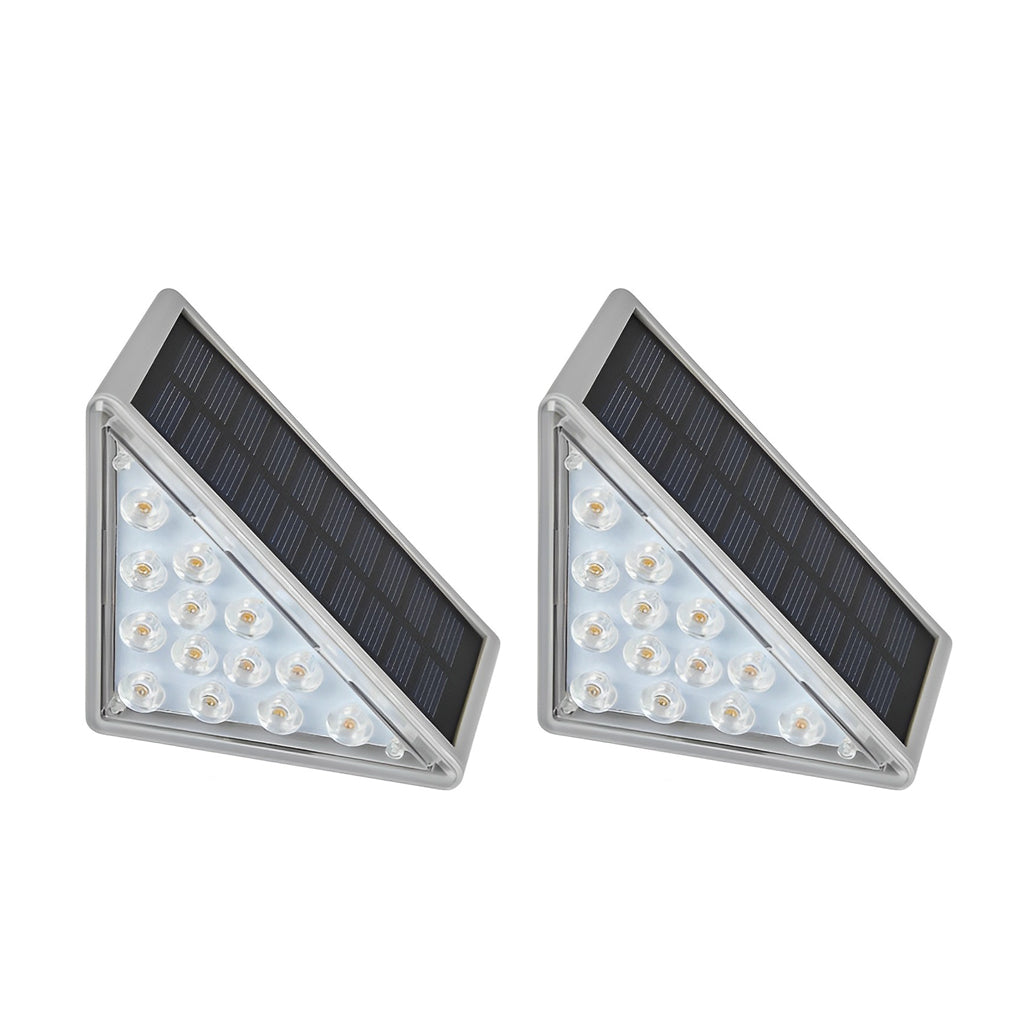 Triangular Solar Outdoor Stair Lighting - Waterproof LED Lights with Automatic Charging for Efficient Illumination 10