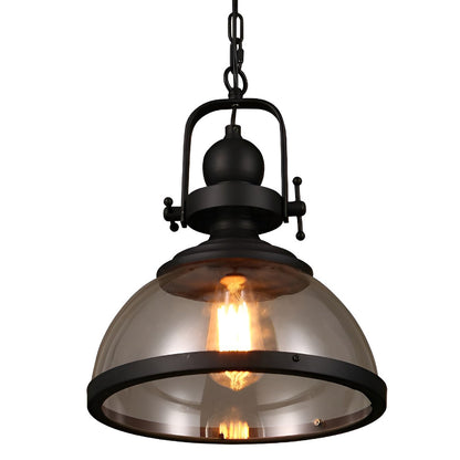 Retro Industrial Glass Pendant Lamp - Stylish Hanging Light Fixture for Warm Ambiance 6