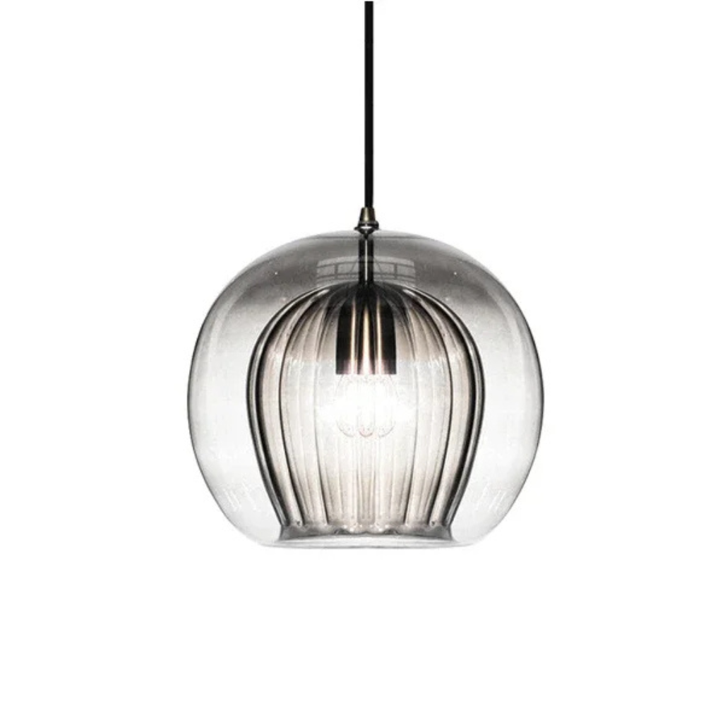 Zenelle Smoked Glass Light Pendant