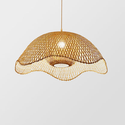 EcoChic Bamboo Pendant Lamp - Handcrafted Natural Lighting for Home Decor 11