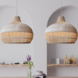 Artisan Woven Rattan Pendant Light with Softened Structure - Elegant Kitchen Pendant Lighting for Warm Ambiance 4