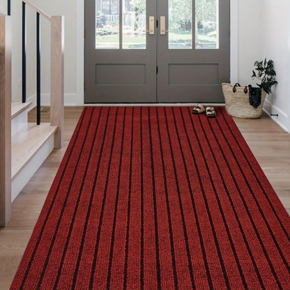 Stripe-Patterned Hallway Runner Rug - Non-Slip, Durable Design for Safety and Style 12