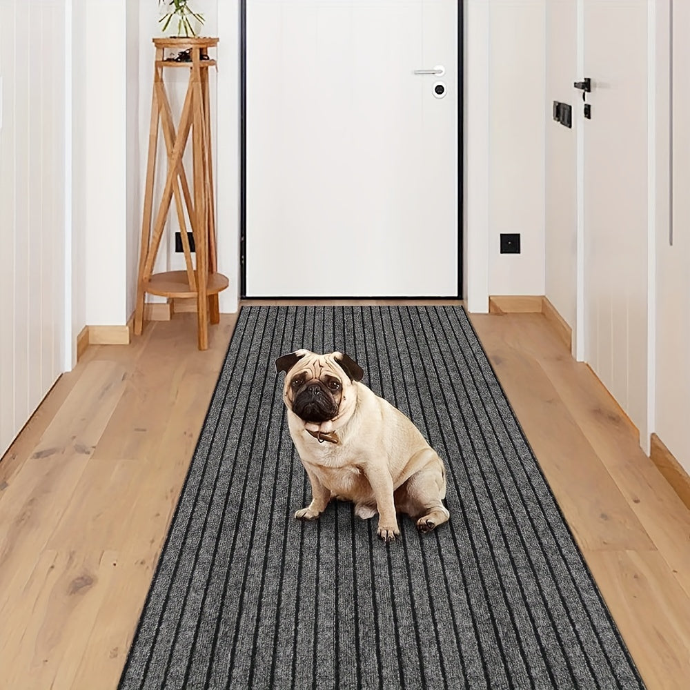 Stripe-Patterned Hallway Runner Rug - Non-Slip, Durable Design for Safety and Style 15