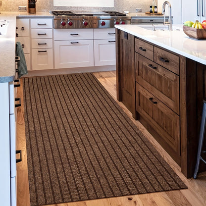 Stripe-Patterned Hallway Runner Rug - Non-Slip, Durable Design for Safety and Style 3