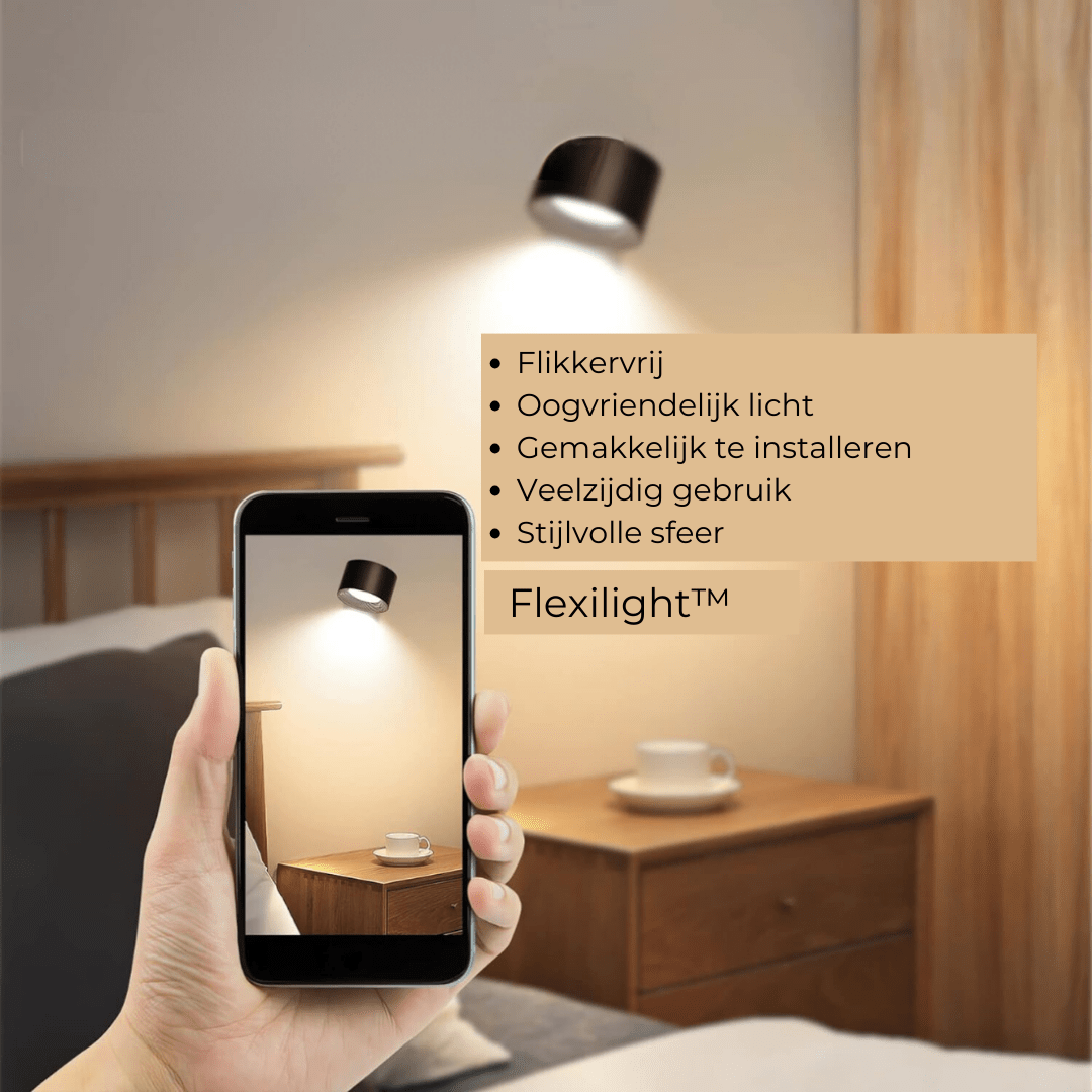FlexiLamp Wireless Rechargeable LED Wall Lamp - 360° Illumination for Indoor & Outdoor Safety 10