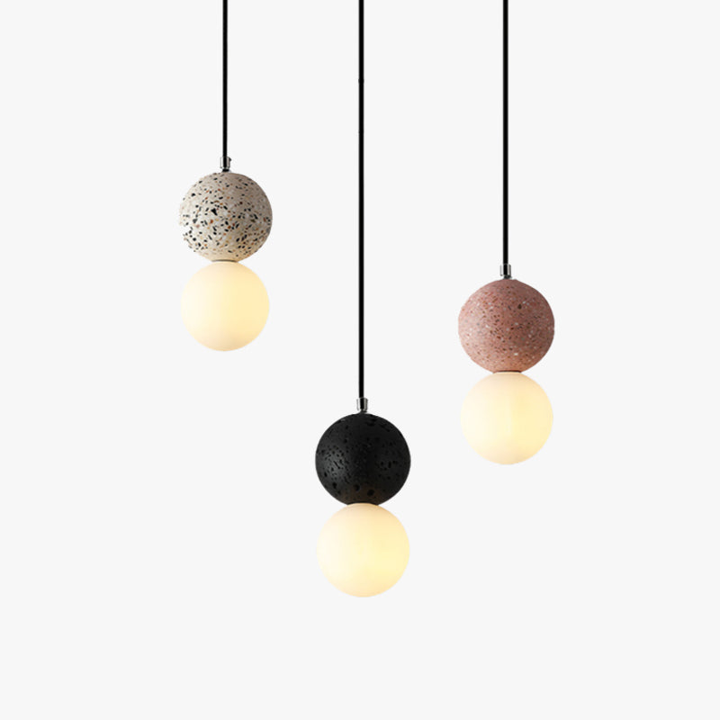 Aurora LED Pendant Light - Modern Black and White Glass Design for Dining and Kitchen 8