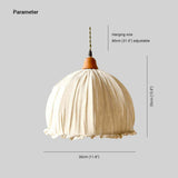 EcoLume Scandinavian LED Pendant Light - Adjustable Beige Fabric Shade for Modern Interiors 4