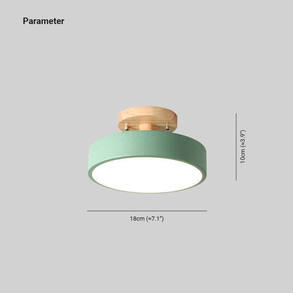 Alaric Modern LED Ceiling Lamp - Stylish Wood & Acrylic Design for Cozy Lighting 9