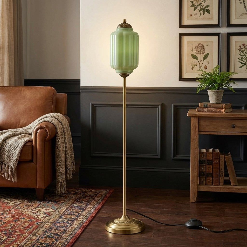 Eloise Collection | Floor Lamp with Unique Retro Glass Design - Stylish Lighting for Living Rooms 46
