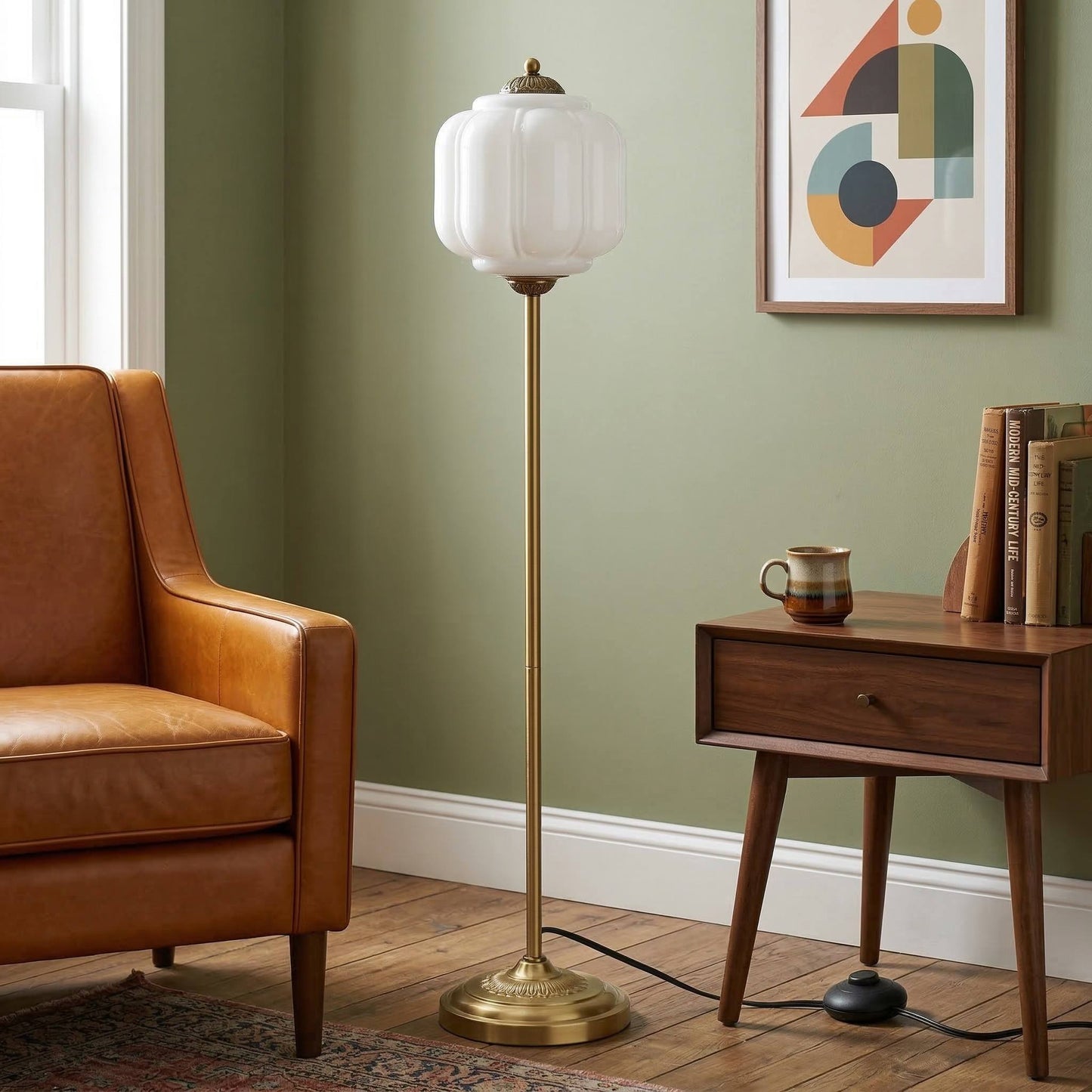 Eloise Collection | Floor Lamp with Unique Retro Glass Design - Stylish Lighting for Living Rooms 62