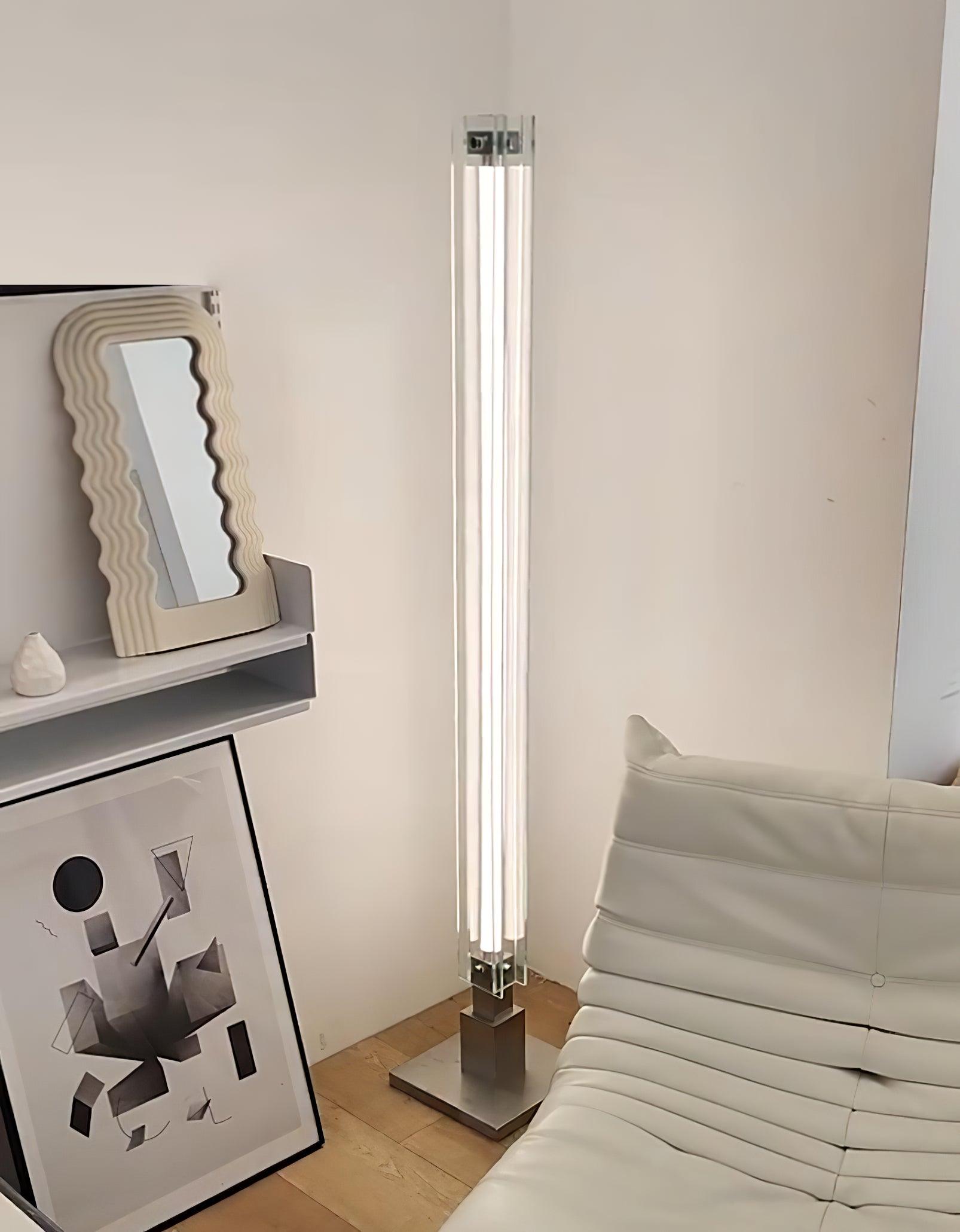 Modern Floor Lamp – Minimalist Glass Design with Integrated LED – Stylish Lighting for Living Room Spaces 16