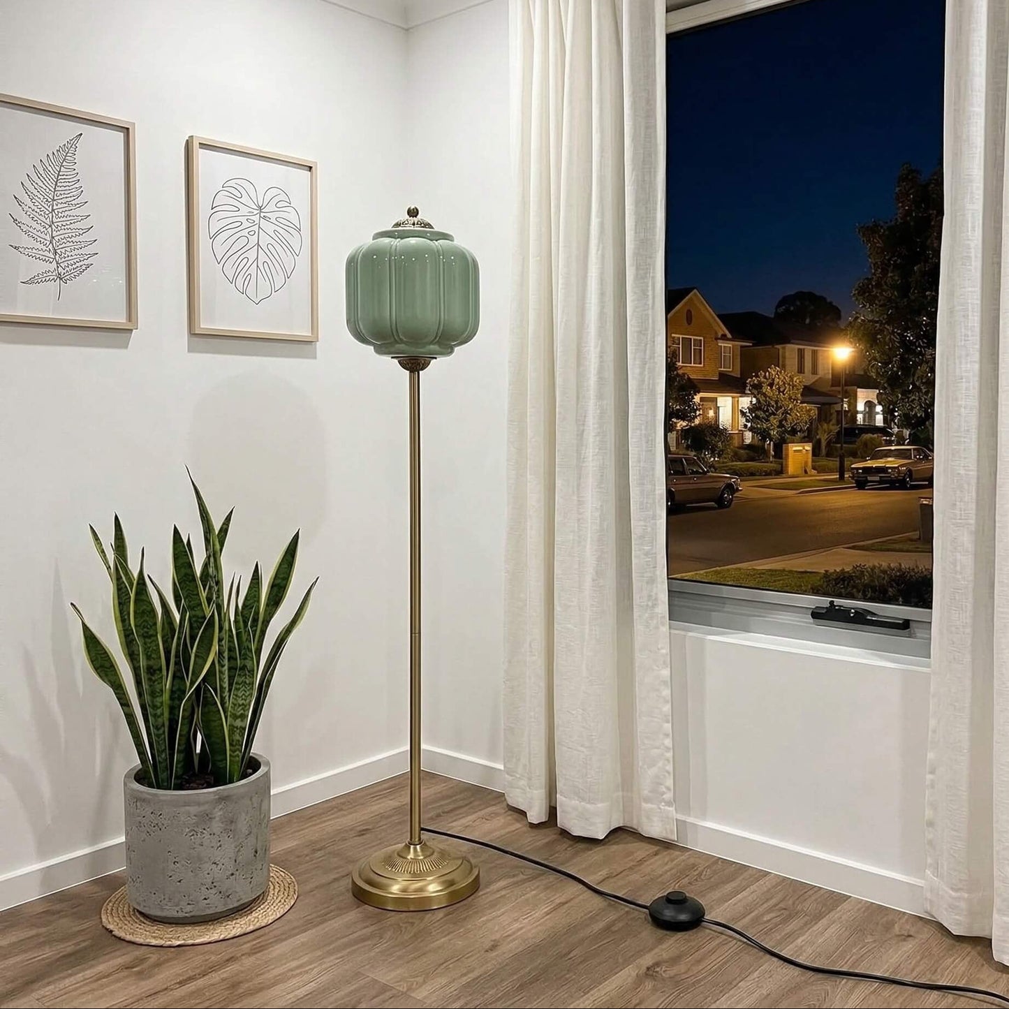 Eloise Collection | Floor Lamp with Unique Retro Glass Design - Stylish Lighting for Living Rooms 64