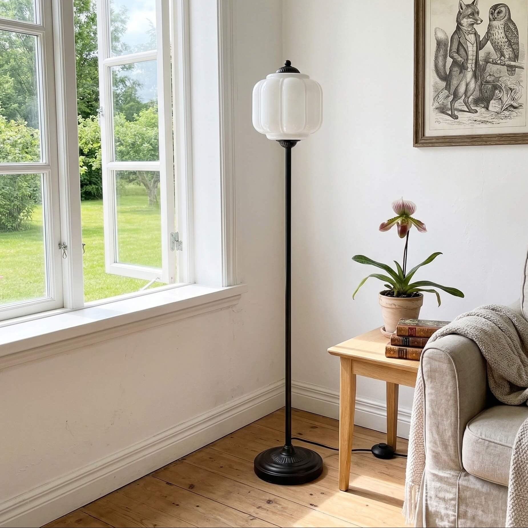 Eloise Collection | Floor Lamp with Unique Retro Glass Design - Stylish Lighting for Living Rooms 67