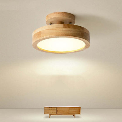Alaric Modern LED Ceiling Lamp - Stylish Wood & Acrylic Design for Cozy Lighting 1