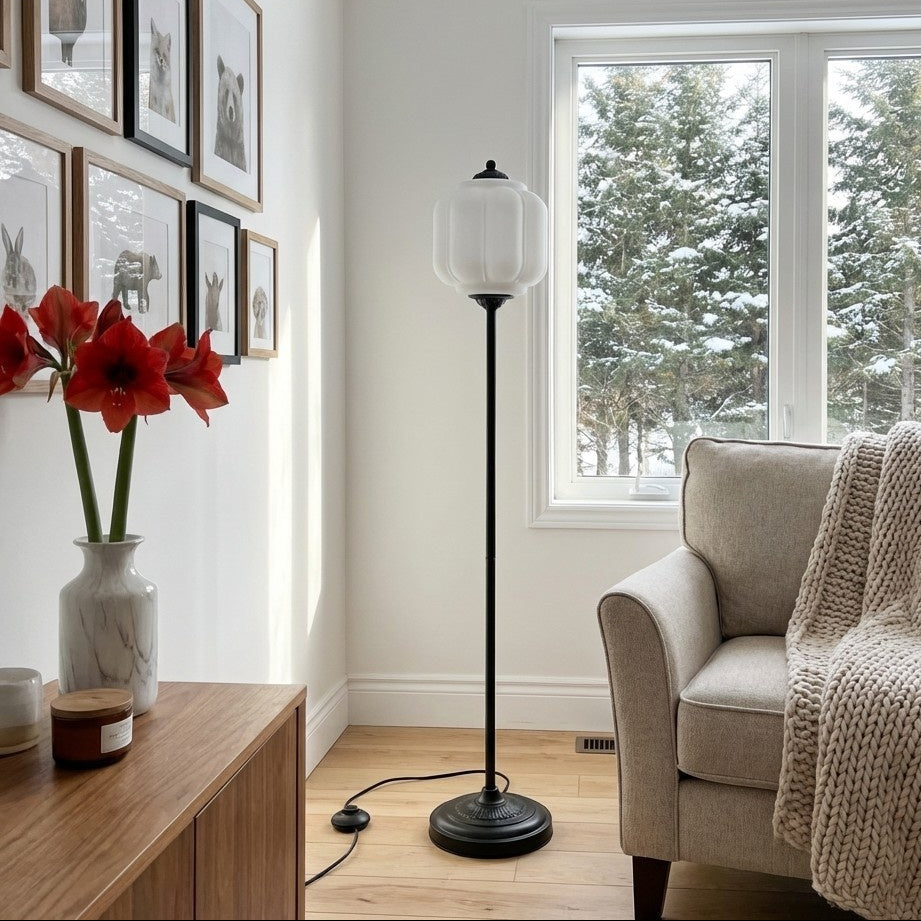 Eloise Collection | Floor Lamp with Unique Retro Glass Design - Stylish Lighting for Living Rooms 68