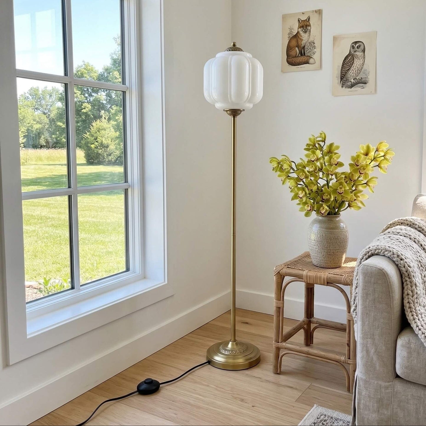 Eloise Collection | Floor Lamp with Unique Retro Glass Design - Stylish Lighting for Living Rooms 61